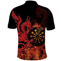 Wales Darts Polo Shirt Cymru Dragon Gem Ymlaen Flaming Vibes - Wonder Print Shop