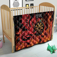 Wales Darts Quilt Cymru Dragon Gem Ymlaen Flaming Vibes - Wonder Print Shop