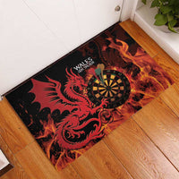 Wales Darts Rubber Doormat Cymru Dragon Gem Ymlaen Flaming Vibes - Wonder Print Shop