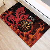 Wales Darts Rubber Doormat Cymru Dragon Gem Ymlaen Flaming Vibes - Wonder Print Shop