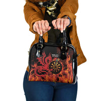 Wales Darts Shoulder Handbag Cymru Dragon Gem Ymlaen Flaming Vibes - Wonder Print Shop