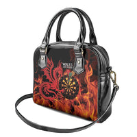 Wales Darts Shoulder Handbag Cymru Dragon Gem Ymlaen Flaming Vibes - Wonder Print Shop
