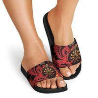 Wales Darts Slide Sandals Cymru Dragon Gem Ymlaen Flaming Vibes - Wonder Print Shop