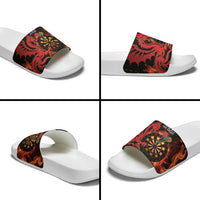 Wales Darts Slide Sandals Cymru Dragon Gem Ymlaen Flaming Vibes - Wonder Print Shop