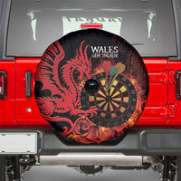 Wales Darts Spare Tire Cover Cymru Dragon Gem Ymlaen Flaming Vibes - Wonder Print Shop