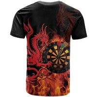 Wales Darts T Shirt Cymru Dragon Gem Ymlaen Flaming Vibes - Wonder Print Shop