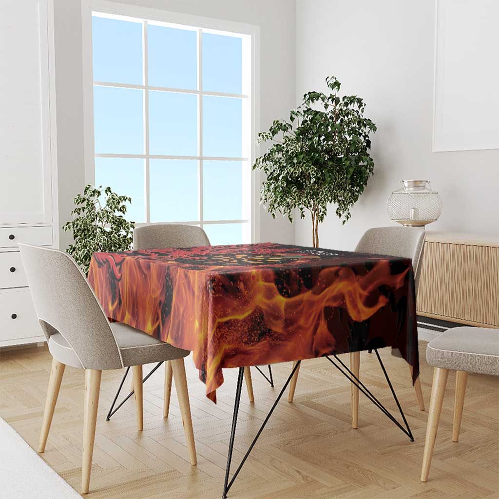 Wales Darts Tablecloth Cymru Dragon Gem Ymlaen Flaming Vibes - Wonder Print Shop