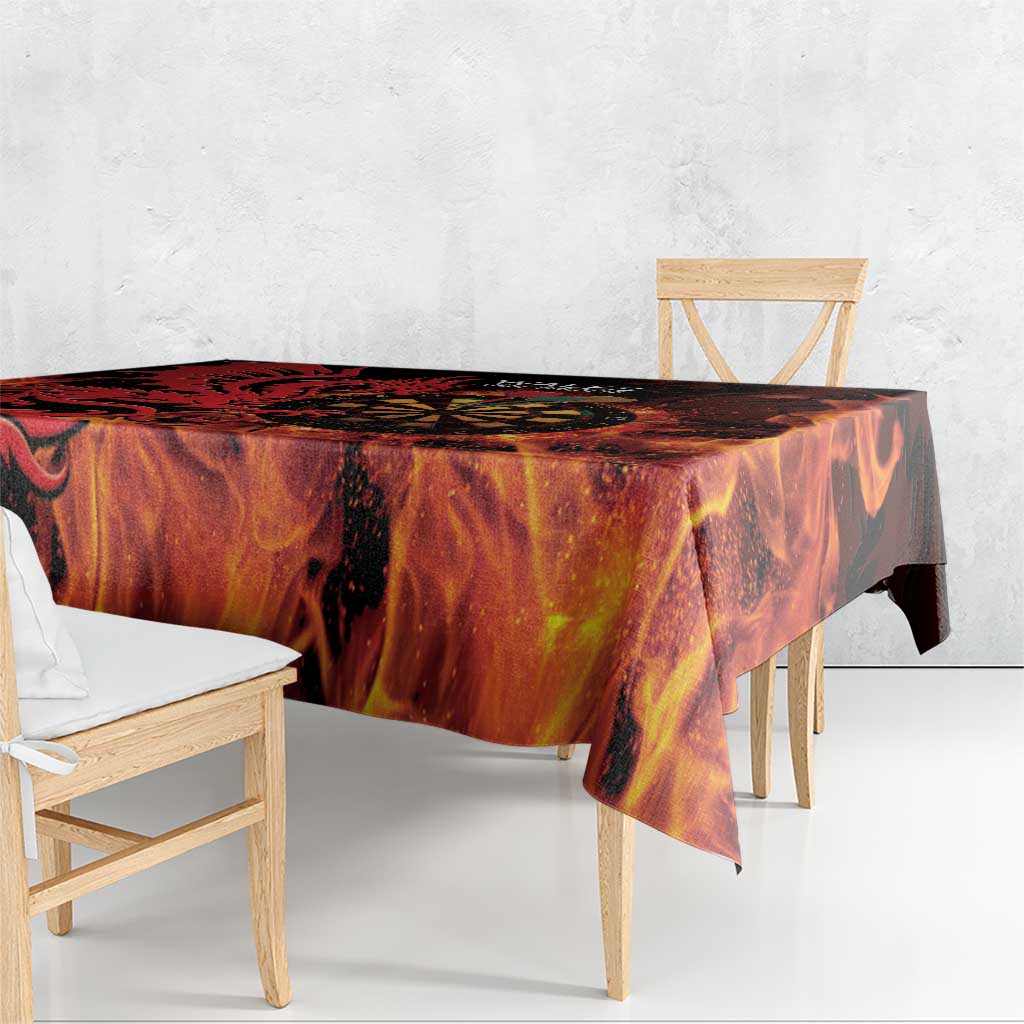 Wales Darts Tablecloth Cymru Dragon Gem Ymlaen Flaming Vibes - Wonder Print Shop