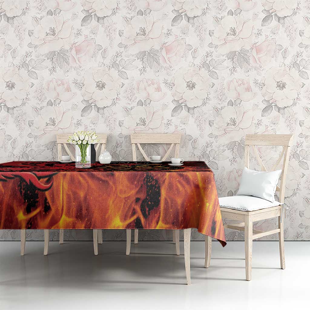 Wales Darts Tablecloth Cymru Dragon Gem Ymlaen Flaming Vibes - Wonder Print Shop