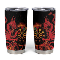 Wales Darts Tumbler Cup Cymru Dragon Gem Ymlaen Flaming Vibes - Wonder Print Shop