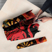 Wales Darts Umbrella Cymru Dragon Gem Ymlaen Flaming Vibes - Wonder Print Shop