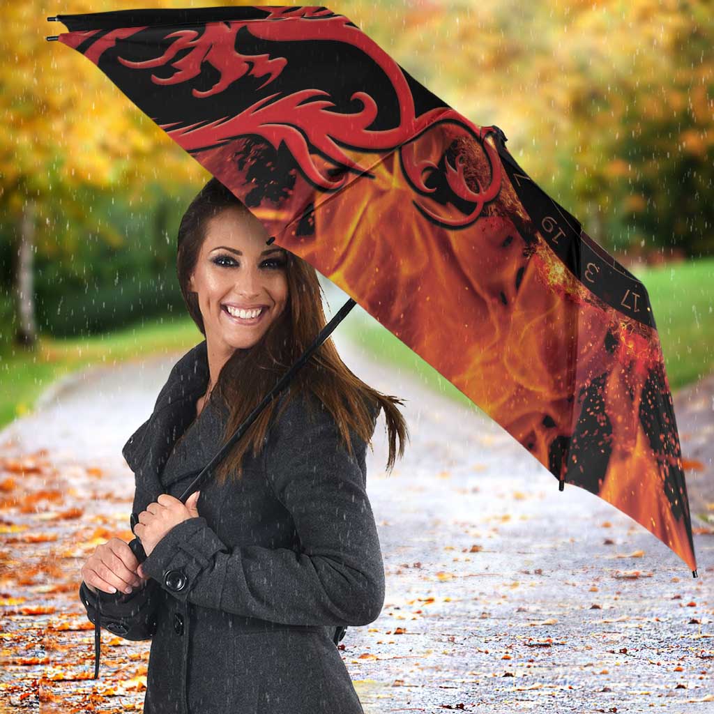 Wales Darts Umbrella Cymru Dragon Gem Ymlaen Flaming Vibes - Wonder Print Shop