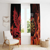 Wales Darts Window Curtain Cymru Dragon Gem Ymlaen Flaming Vibes - Wonder Print Shop
