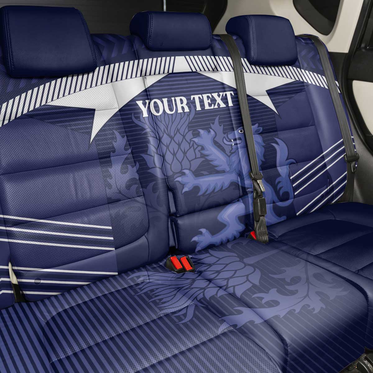 Scotland Football Custom Back Car Seat Cover 2026 Come On Scottish Dragon Thistle - Wonder Print Shop