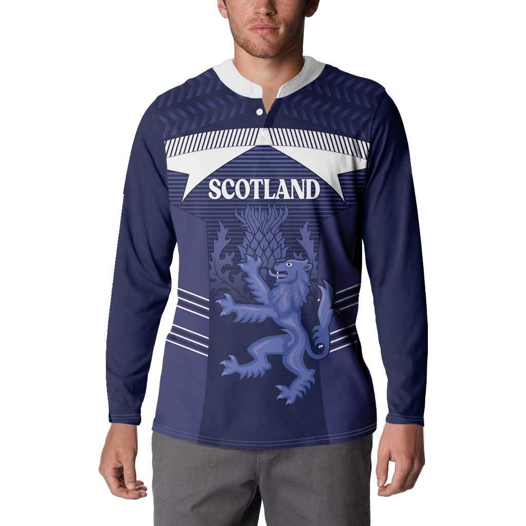 Scotland Football Custom Button Sweatshirt 2026 Come On Scottish Dragon Thistle - Wonder Print Shop