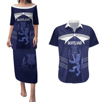 Scotland Football Custom Couples Matching Puletasi and Hawaiian Shirt 2026 Come On Scottish Dragon Thistle - Wonder Print Shop