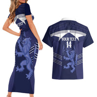 Scotland Football Custom Couples Matching Short Sleeve Bodycon Dress and Hawaiian Shirt 2026 Come On Scottish Dragon Thistle - Wonder Print Shop