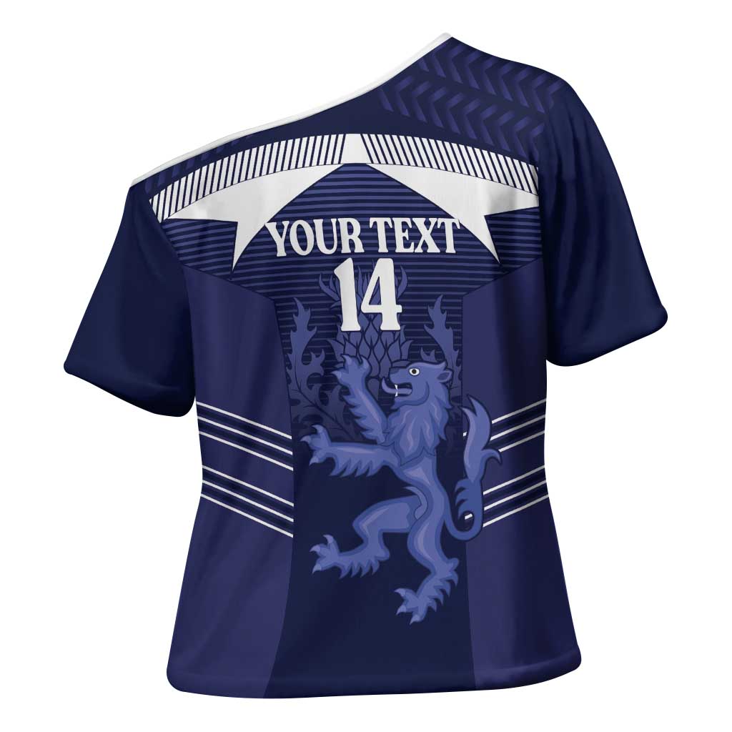 Scotland Football Custom Cross Shoulder Shirt 2026 Come On Scottish Dragon Thistle - Wonder Print Shop