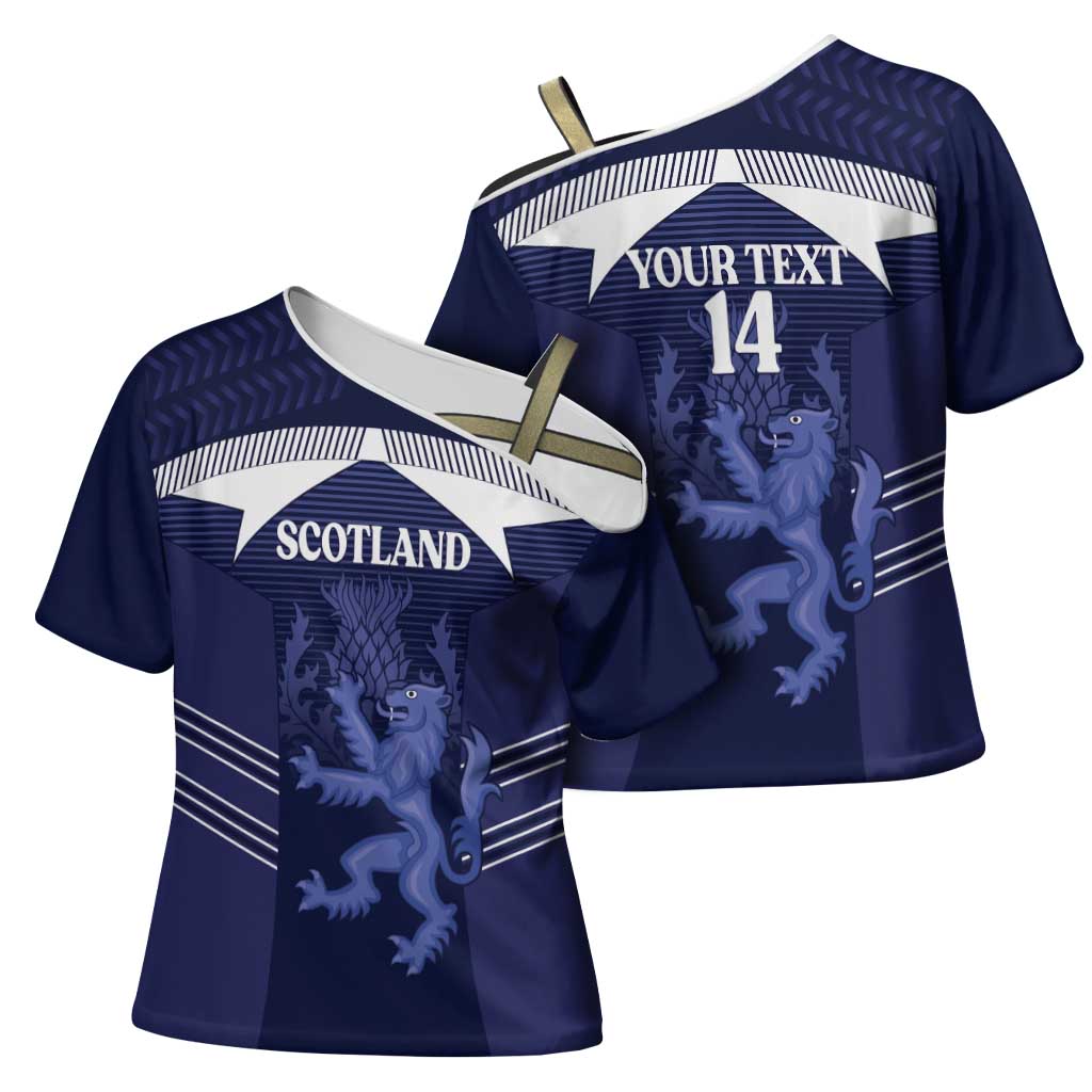 Scotland Football Custom Cross Shoulder Shirt 2026 Come On Scottish Dragon Thistle - Wonder Print Shop