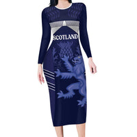 Scotland Football Custom Family Matching Long Sleeve Bodycon Dress and Hawaiian Shirt 2026 Come On Scottish Dragon Thistle - Wonder Print Shop