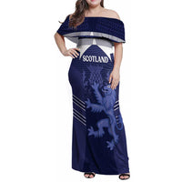 Scotland Football Custom Family Matching Off Shoulder Maxi Dress and Hawaiian Shirt 2026 Come On Scottish Dragon Thistle - Wonder Print Shop