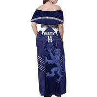 Scotland Football Custom Family Matching Off Shoulder Maxi Dress and Hawaiian Shirt 2026 Come On Scottish Dragon Thistle - Wonder Print Shop