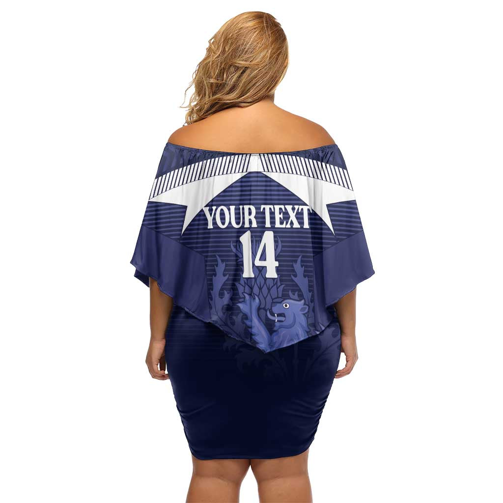 Scotland Football Custom Family Matching Off Shoulder Short Dress and Hawaiian Shirt 2026 Come On Scottish Dragon Thistle - Wonder Print Shop