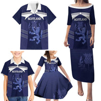 Scotland Football Custom Family Matching Puletasi and Hawaiian Shirt 2026 Come On Scottish Dragon Thistle - Wonder Print Shop