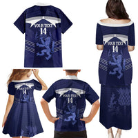 Scotland Football Custom Family Matching Puletasi and Hawaiian Shirt 2026 Come On Scottish Dragon Thistle - Wonder Print Shop