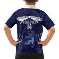 Scotland Football Custom Family Matching Short Sleeve Bodycon Dress and Hawaiian Shirt 2026 Come On Scottish Dragon Thistle - Wonder Print Shop