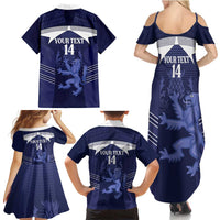 Scotland Football Custom Family Matching Summer Maxi Dress and Hawaiian Shirt 2026 Come On Scottish Dragon Thistle - Wonder Print Shop