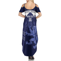 Scotland Football Custom Family Matching Summer Maxi Dress and Hawaiian Shirt 2026 Come On Scottish Dragon Thistle - Wonder Print Shop