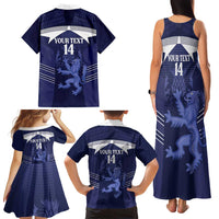 Scotland Football Custom Family Matching Tank Maxi Dress and Hawaiian Shirt 2026 Come On Scottish Dragon Thistle - Wonder Print Shop