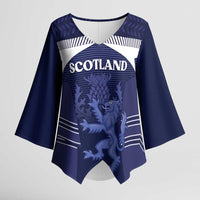 Scotland Football Custom Kimono Sleeve Blouse 2026 Come On Scottish Dragon Thistle - Wonder Print Shop