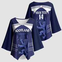 Scotland Football Custom Kimono Sleeve Blouse 2026 Come On Scottish Dragon Thistle - Wonder Print Shop