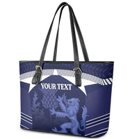 Scotland Football Custom Leather Tote Bag 2026 Come On Scottish Dragon Thistle - Wonder Print Shop