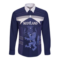 Scotland Football Custom Long Sleeve Button Shirt 2026 Come On Scottish Dragon Thistle - Wonder Print Shop