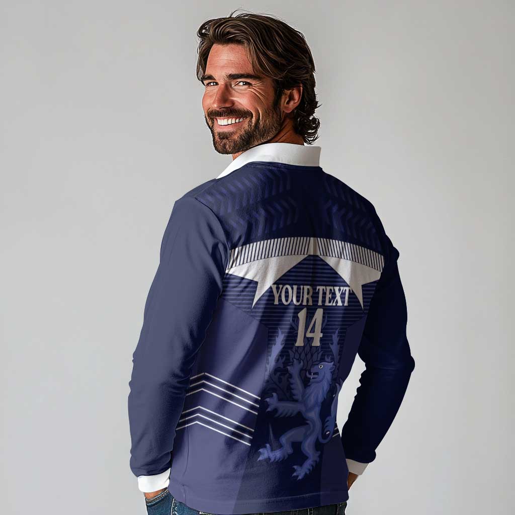 Scotland Football Custom Long Sleeve Polo Shirt 2026 Come On Scottish Dragon Thistle - Wonder Print Shop