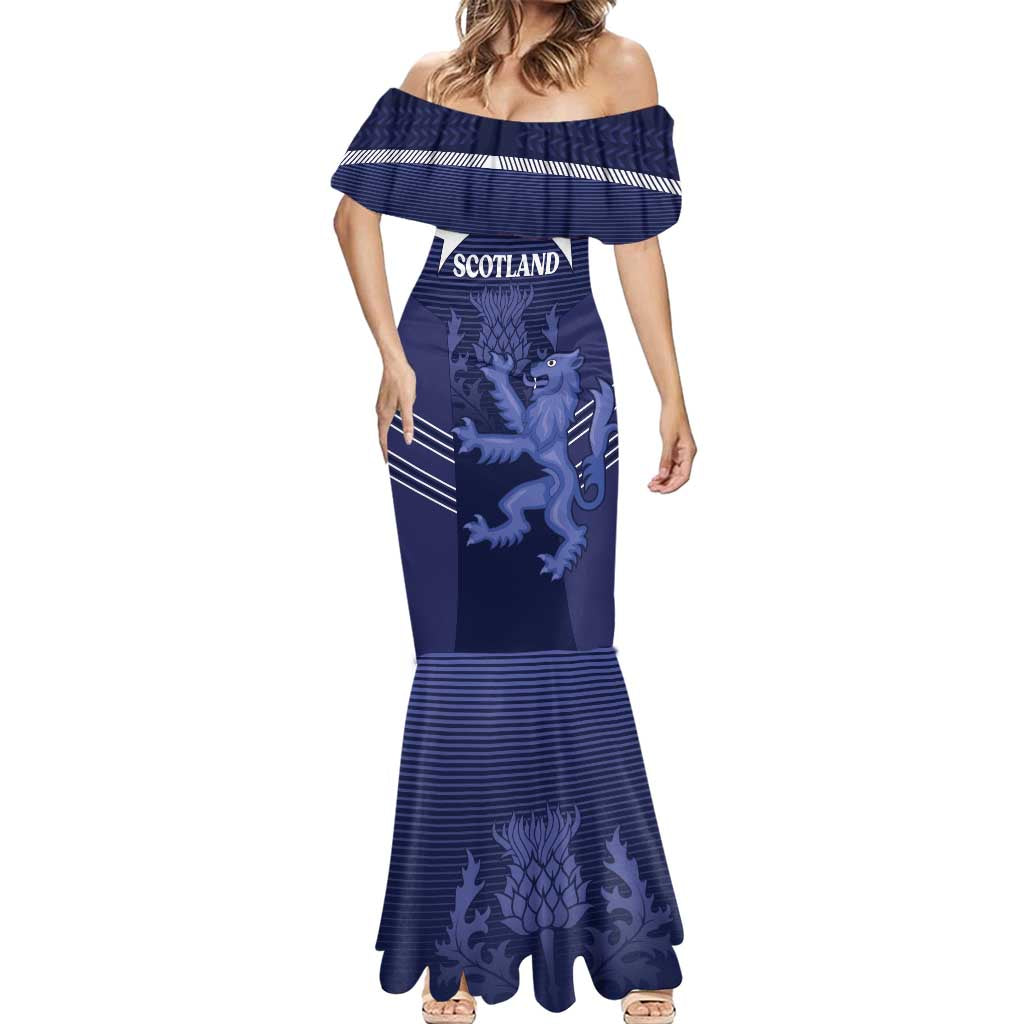 Scotland Football Custom Mermaid Dress 2026 Come On Scottish Dragon Thistle - Wonder Print Shop