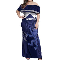 Scotland Football Custom Off Shoulder Maxi Dress 2026 Come On Scottish Dragon Thistle - Wonder Print Shop