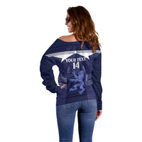 Scotland Football Custom Off Shoulder Sweater 2026 Come On Scottish Dragon Thistle - Wonder Print Shop