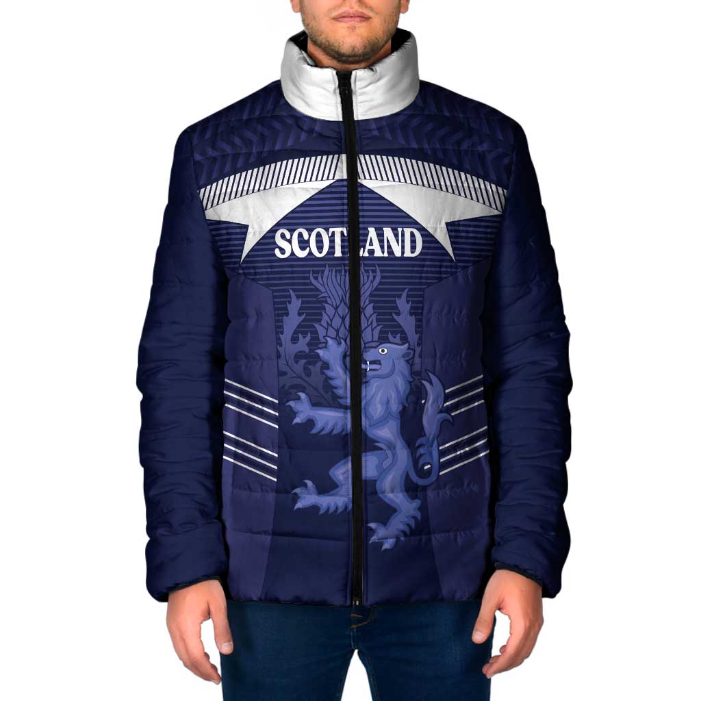 Scotland Football Custom Padded Jacket 2026 Come On Scottish Dragon Thistle - Wonder Print Shop
