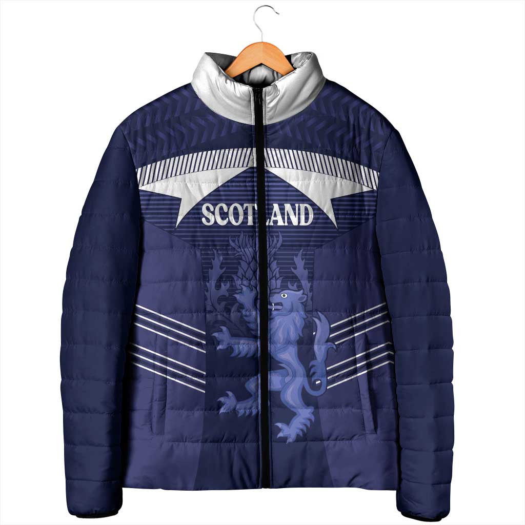 Scotland Football Custom Padded Jacket 2026 Come On Scottish Dragon Thistle - Wonder Print Shop