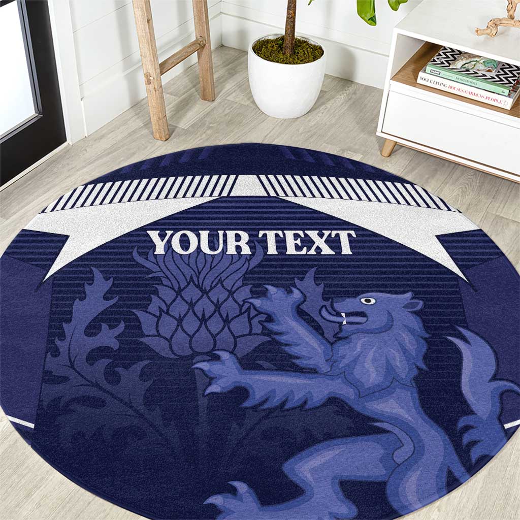 Scotland Football Custom Round Carpet 2026 Come On Scottish Dragon Thistle - Wonder Print Shop