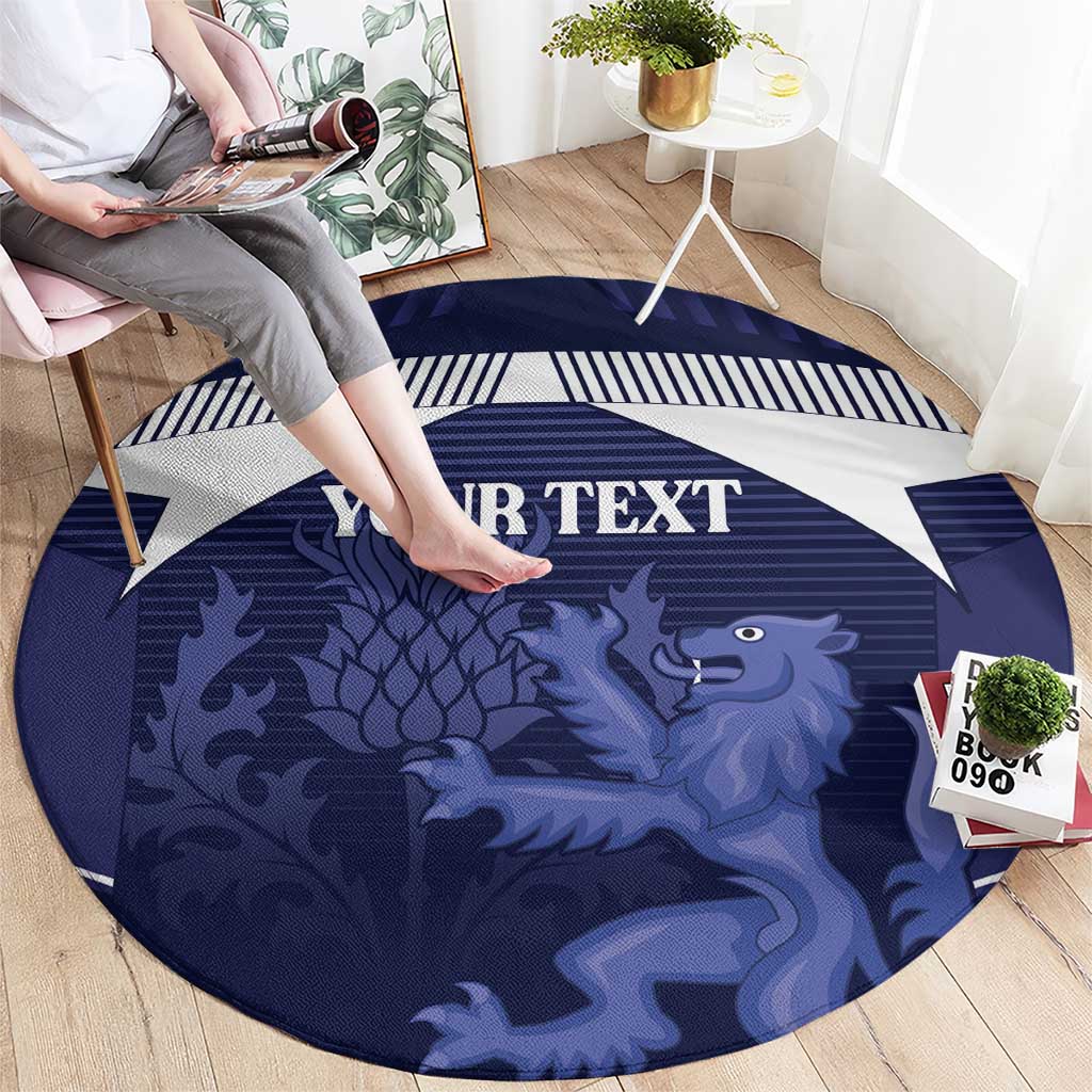 Scotland Football Custom Round Carpet 2026 Come On Scottish Dragon Thistle - Wonder Print Shop