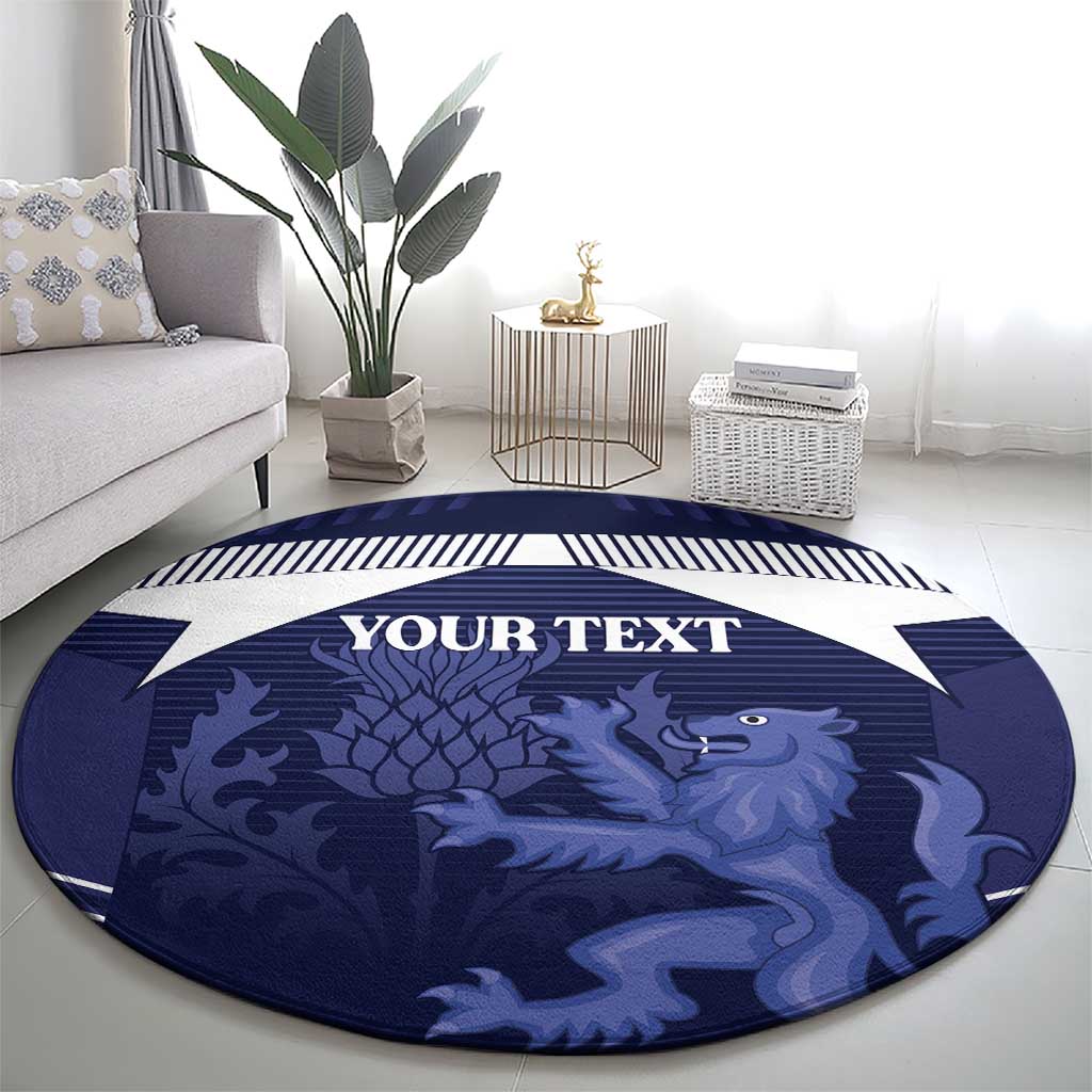 Scotland Football Custom Round Carpet 2026 Come On Scottish Dragon Thistle - Wonder Print Shop