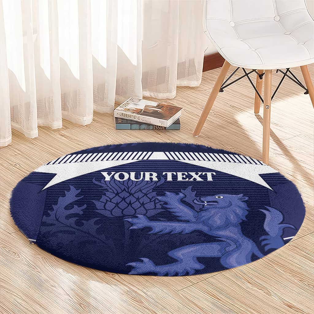Scotland Football Custom Round Carpet 2026 Come On Scottish Dragon Thistle - Wonder Print Shop