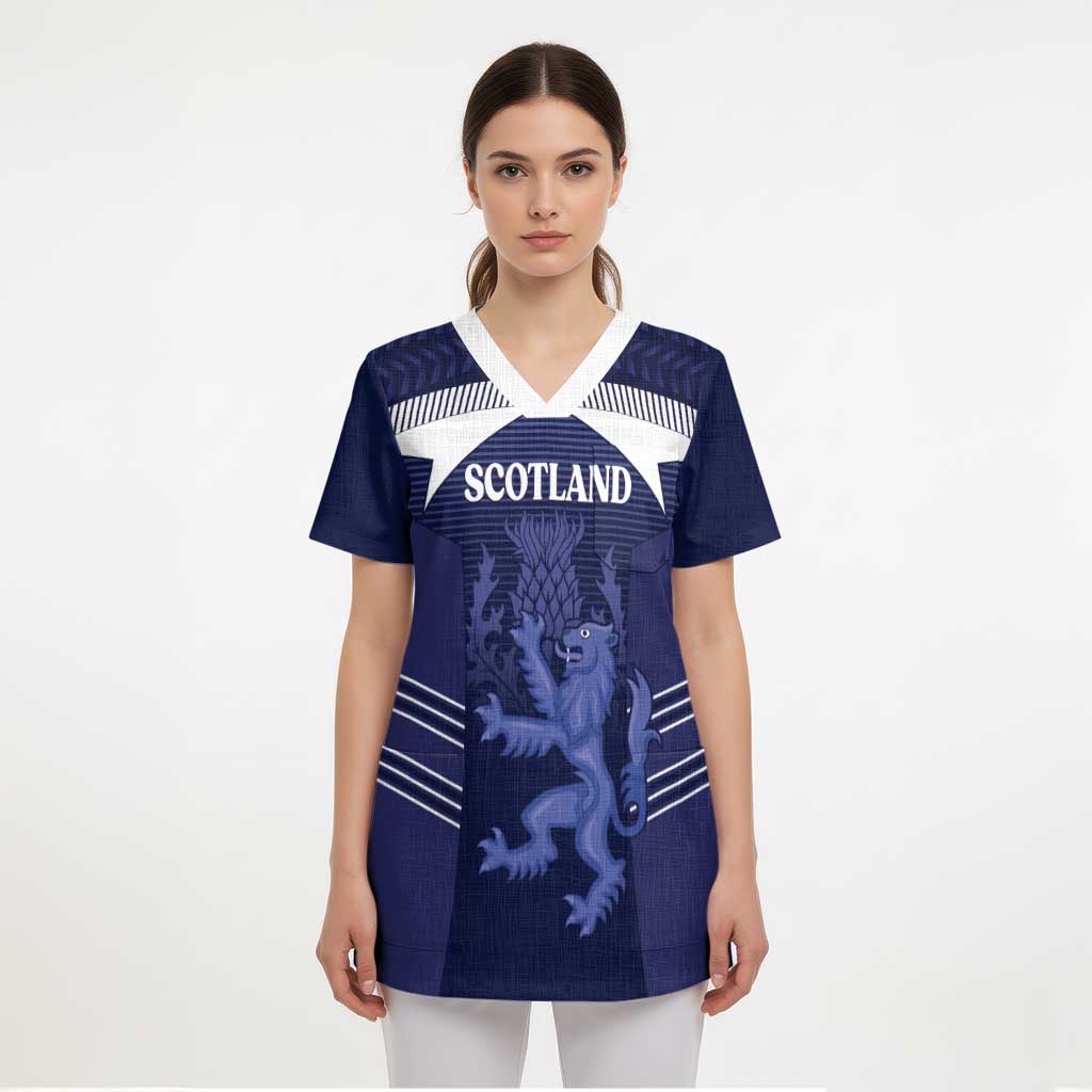 Scotland Football Custom Scrub Top 2026 Come On Scottish Dragon Thistle - Wonder Print Shop