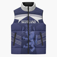 Scotland Football Custom Sleeveless Puffer Jacket 2026 Come On Scottish Dragon Thistle - Wonder Print Shop
