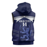 Scotland Football Custom Sleeveless Zip Hoodie 2026 Come On Scottish Dragon Thistle - Wonder Print Shop